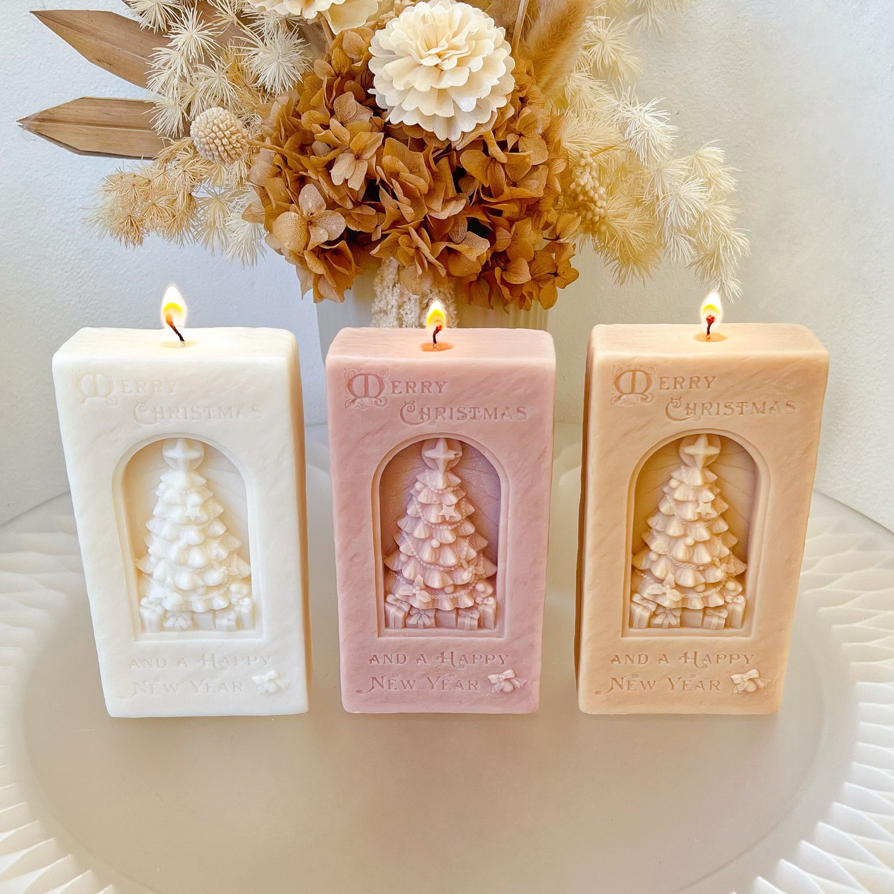 Festive Greeting Candle, Christmas & New Year Gift, LMJ Candles