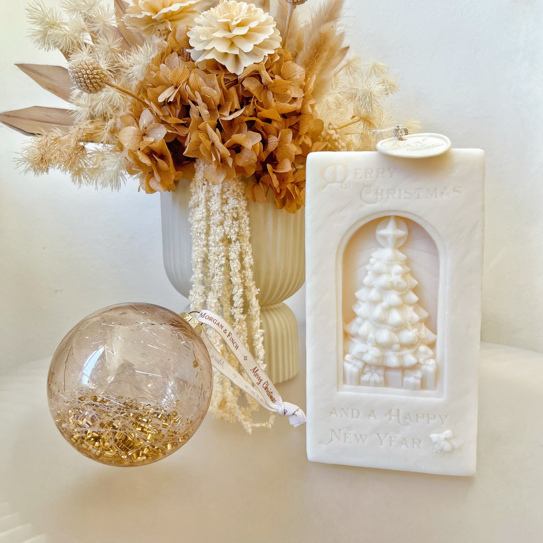 Festive Greeting Candle, Christmas & New Year Gift, LMJ Candles