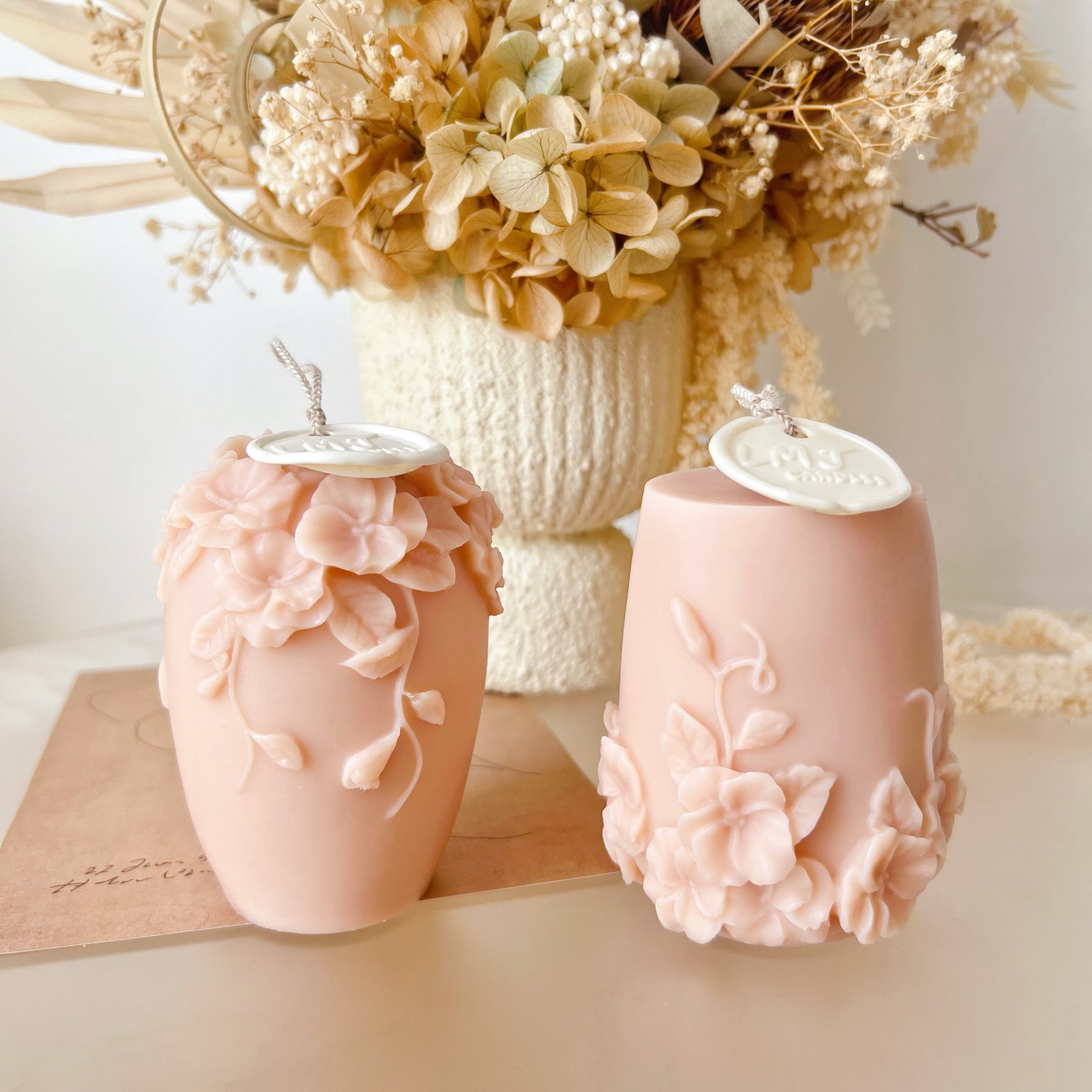 Floral Vase Scented Soy Candle, Mother's Day Gifts - LMJ Candles