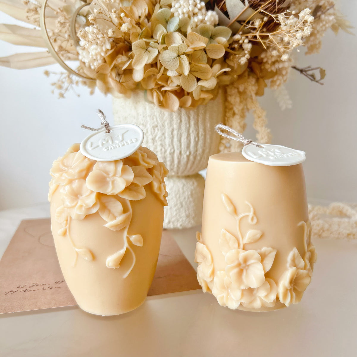 Floral Vase Scented Soy Candle, Mother's Day Gifts - LMJ Candles