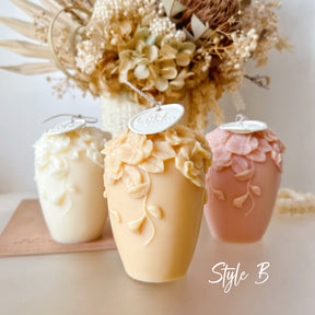 Floral Vase Scented Soy Candle, Mother's Day Gifts - LMJ Candles