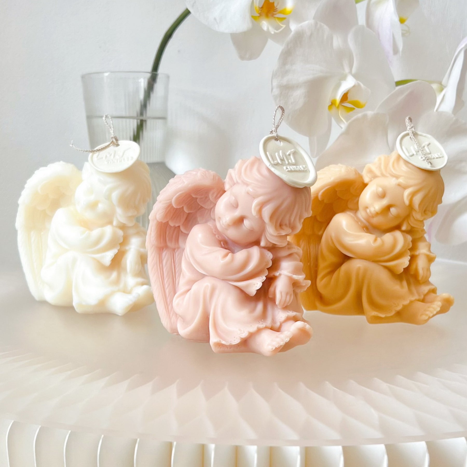 Winged Cherub Scented Soy Candle, Angel Candle - LMJ Candles