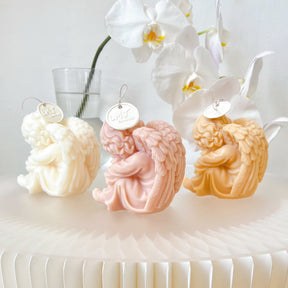 Winged Cherub Scented Soy Candle, Angel Candle - LMJ Candles