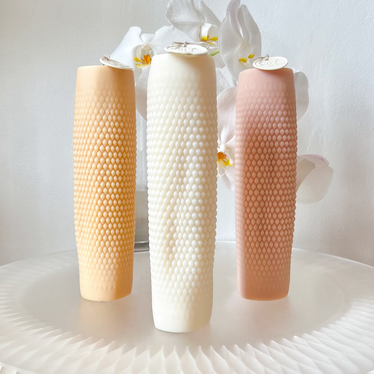 Tall Bubble Scented Soy Statement Pillar Candle - LMJ Candles