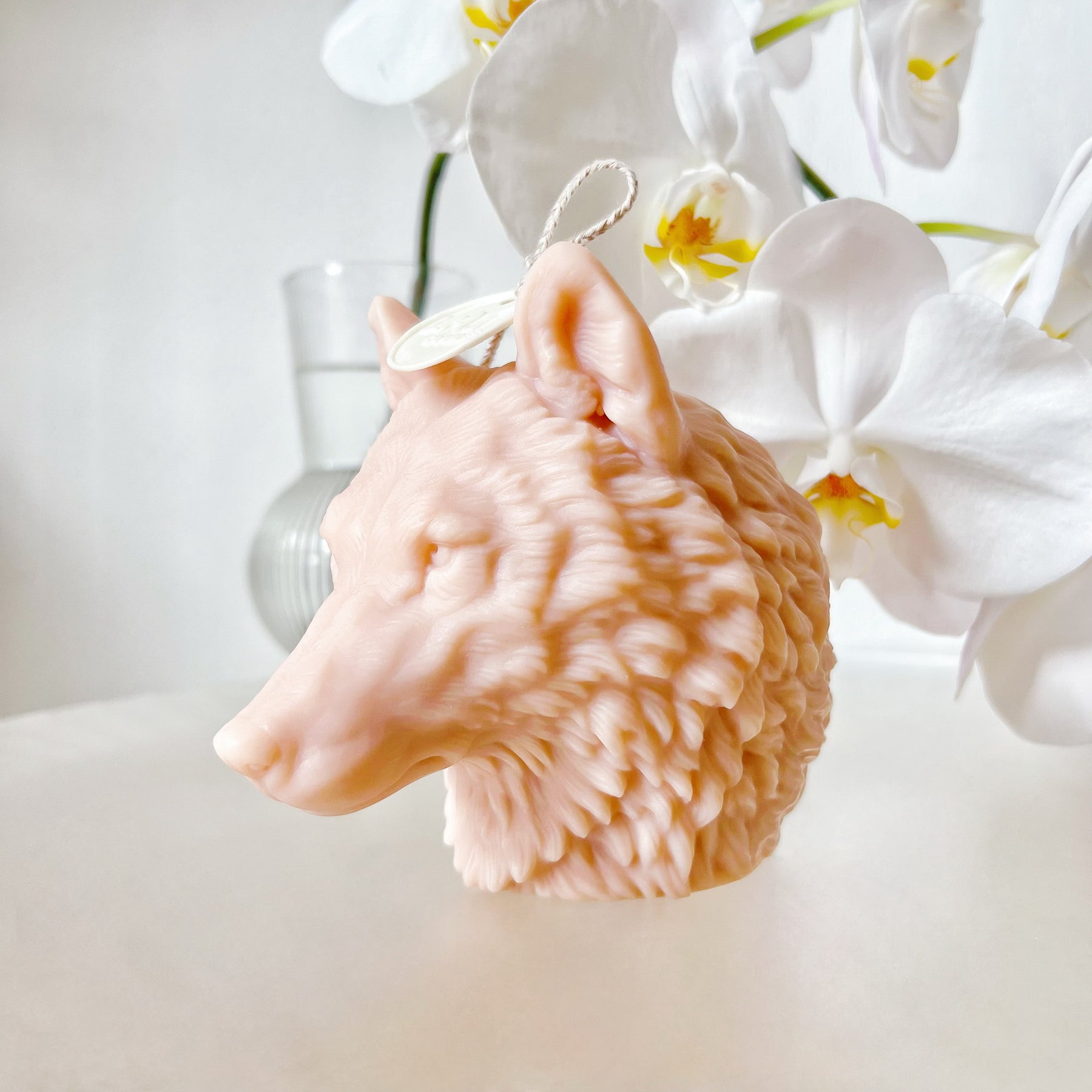 Large Wolf Head Scented Soy Candle, Animal Candle - LMJ Candles