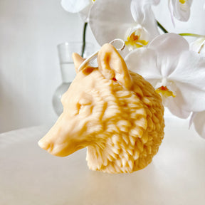 Large Wolf Head Scented Soy Candle, Animal Candle - LMJ Candles