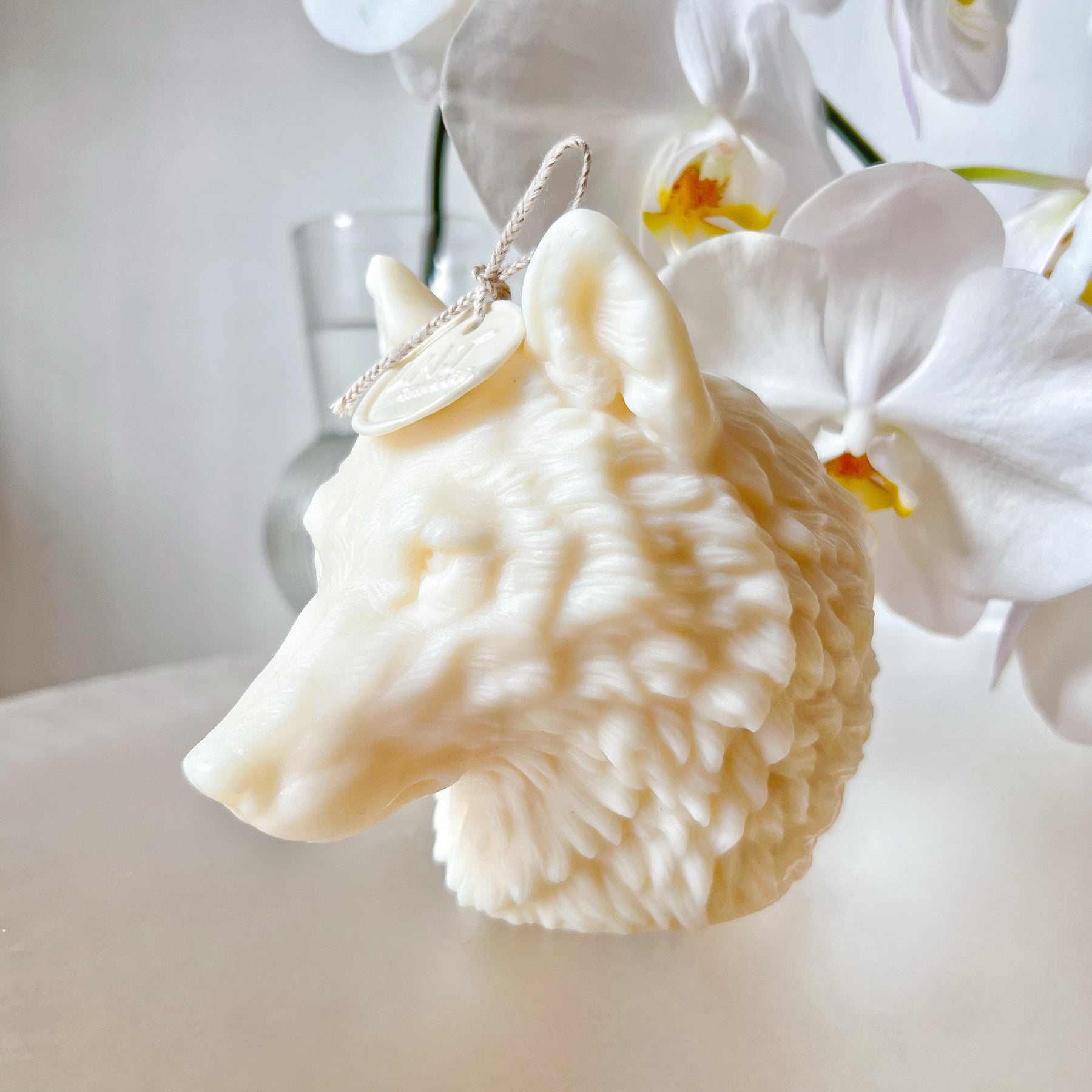 Large Wolf Head Scented Soy Candle, Animal Candle - LMJ Candles