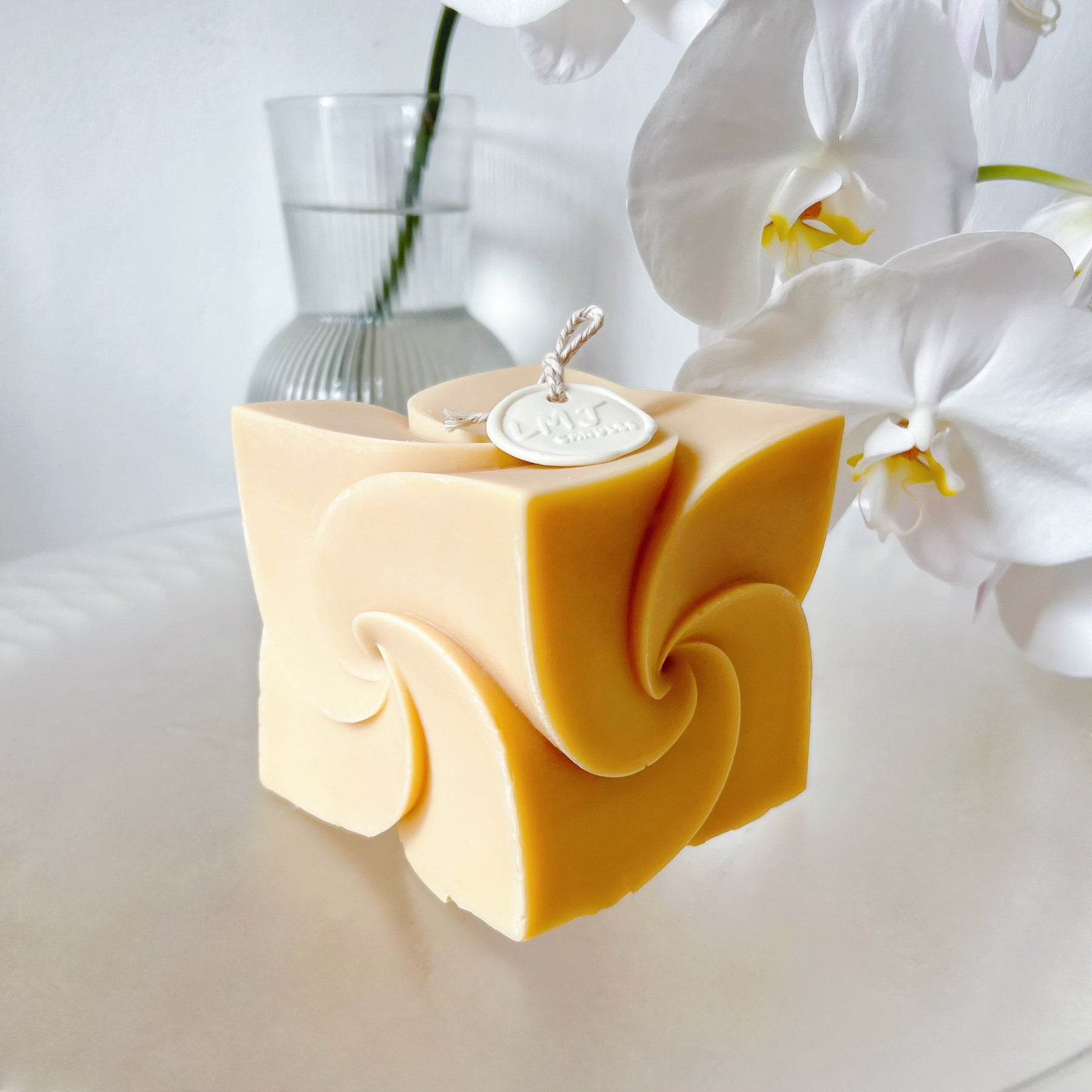 Spiral Square Scented Soy Candle, Home Décor - LMJ Candles