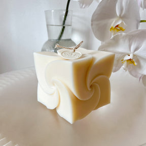 Spiral Square Scented Soy Candle, Home Décor - LMJ Candles