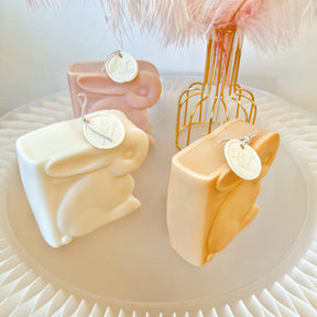 Bunny Book Shaped Scented Soy Candle, Easter Candle, LMJ Candles