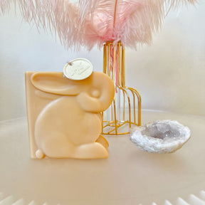Bunny Book Shaped Scented Soy Candle, Easter Candle, LMJ Candles
