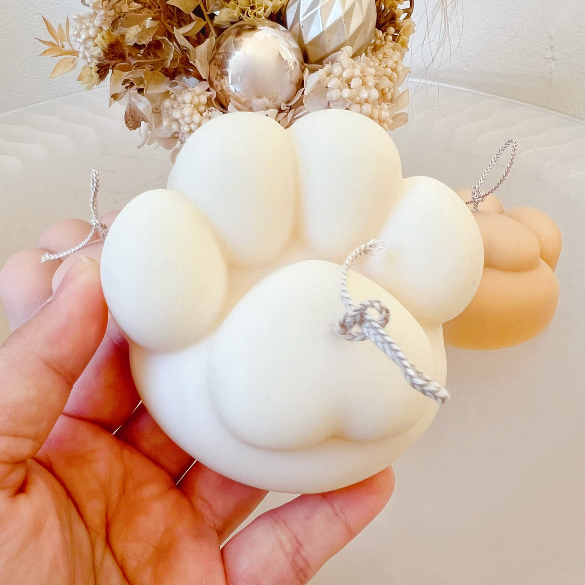 Cute Paw Scented Soy Candle, Handmade Pet Lover Candle, LMJ Candles