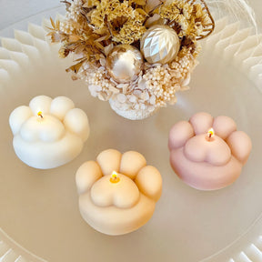 Cute Paw Scented Soy Candle, Handmade Pet Lover Candle, LMJ Candles