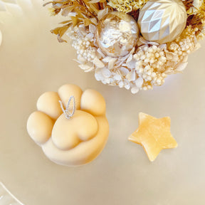 Cute Paw Scented Soy Candle, Handmade Pet Lover Candle, LMJ Candles