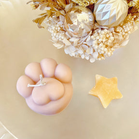 Cute Paw Scented Soy Candle, Handmade Pet Lover Candle, LMJ Candles