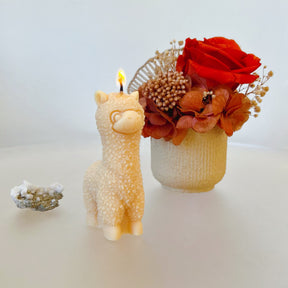 Cute Alpaca Scented Soy Candle, Handmade Animal Candle, LMJ Candles