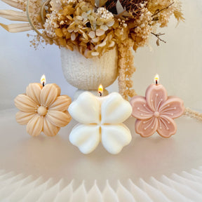 Floral Glow Scented Soy Candle | Cherry Blossom, Daisy & Four Leaf Clover | LMJ Candles