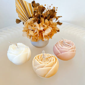 Ranunculus Bloom Scented Candle, Handmade Floral Candle, LMJ Candles