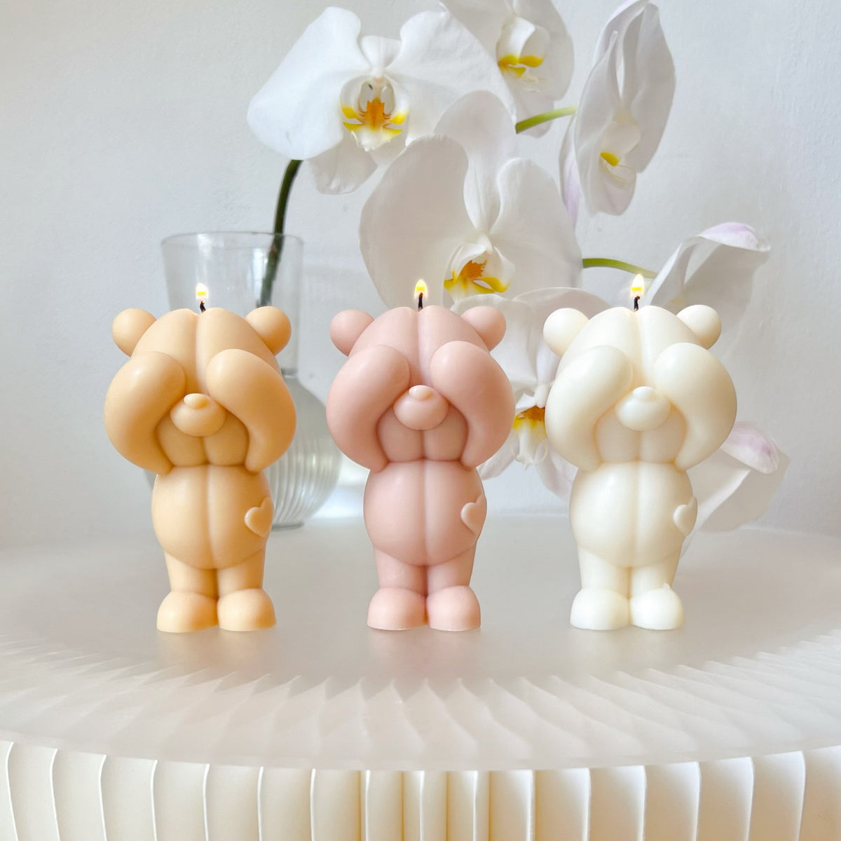 Handmade Shy Teddy Bear Scented Soy Candle from LMJ Candles Australia