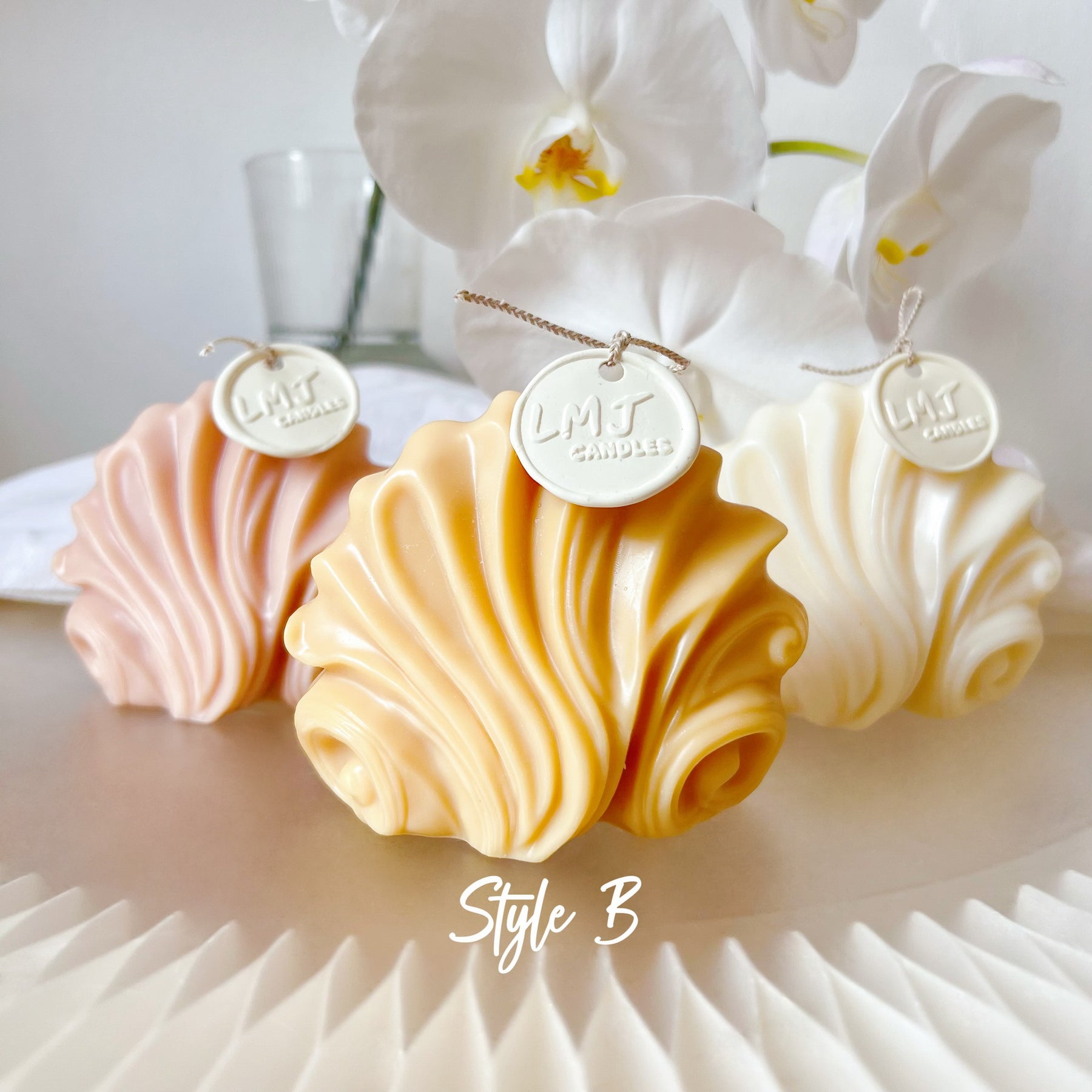 Wave Shell Scented Soy Candle, Unique Home Décor, LMJ Candles