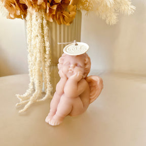 Winged Angel Scented Soy Candle, Cherub Candle - LMJ Candles