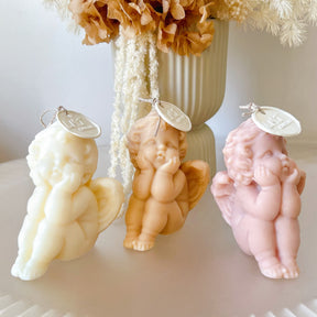 Winged Angel Scented Soy Candle, Cherub Candle - LMJ Candles