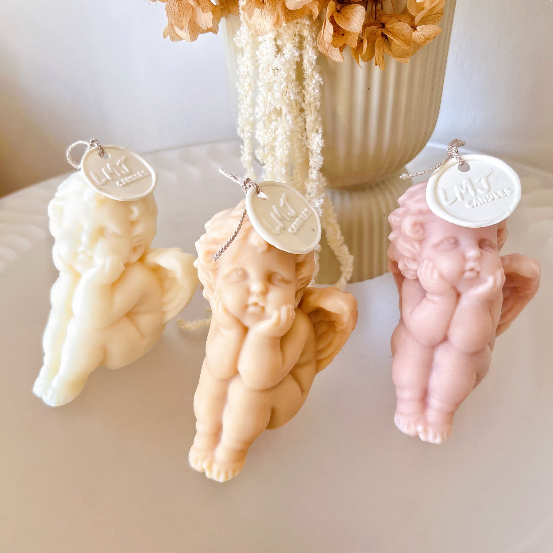 Winged Angel Scented Soy Candle, Cherub Candle - LMJ Candles