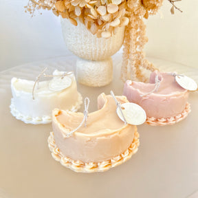 Moon Shaped Cake Scented Soy Candle, Dessert Candle, LMJ Candles
