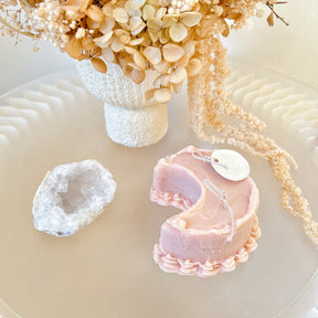 Moon Shaped Cake Scented Soy Candle, Dessert Candle, LMJ Candles