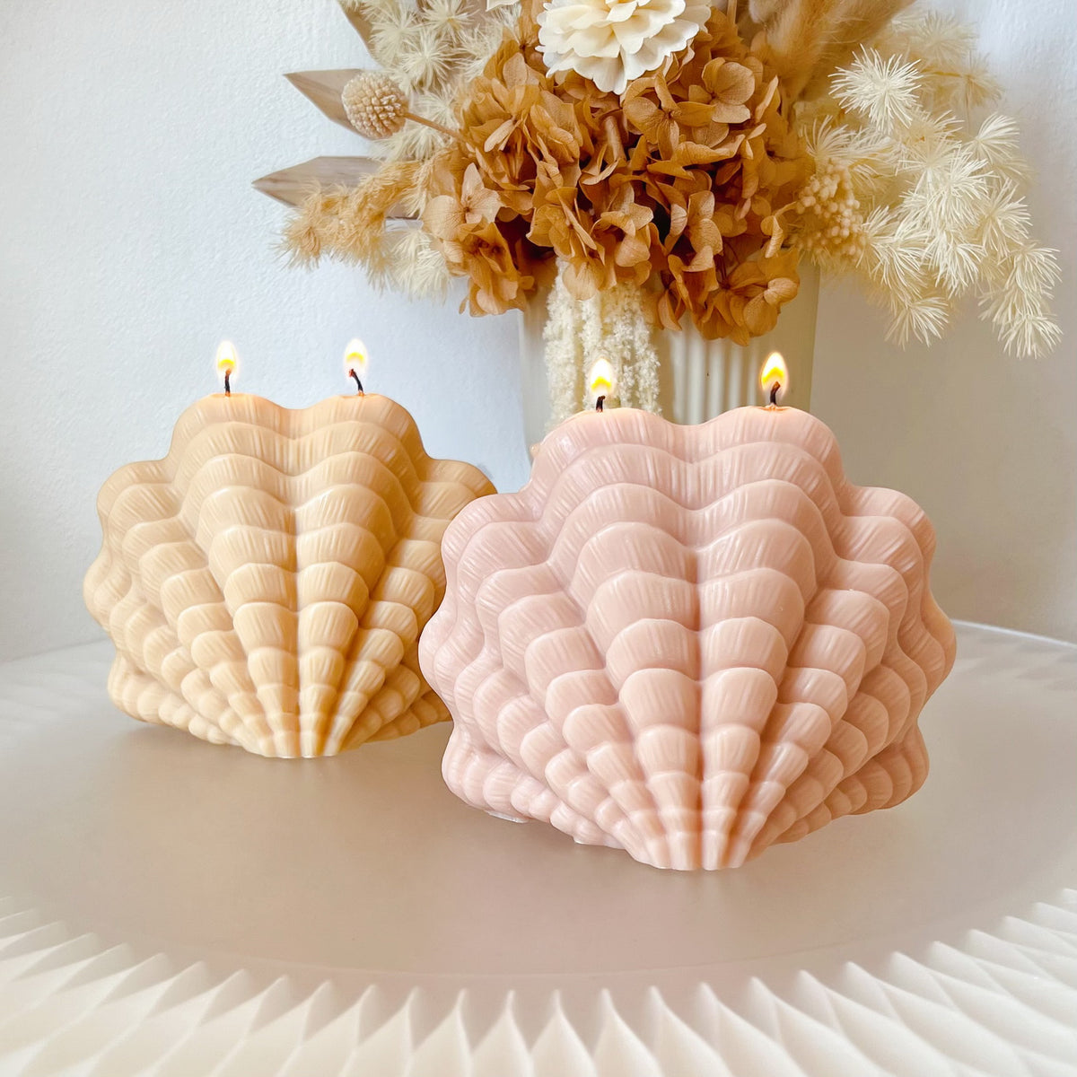 Large Shell Shaped Scented Soy Candle, Home Décor - LMJ Candles