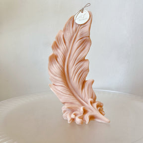 Large Feather Shaped Scented Soy Statement Candle, LMJ Candles