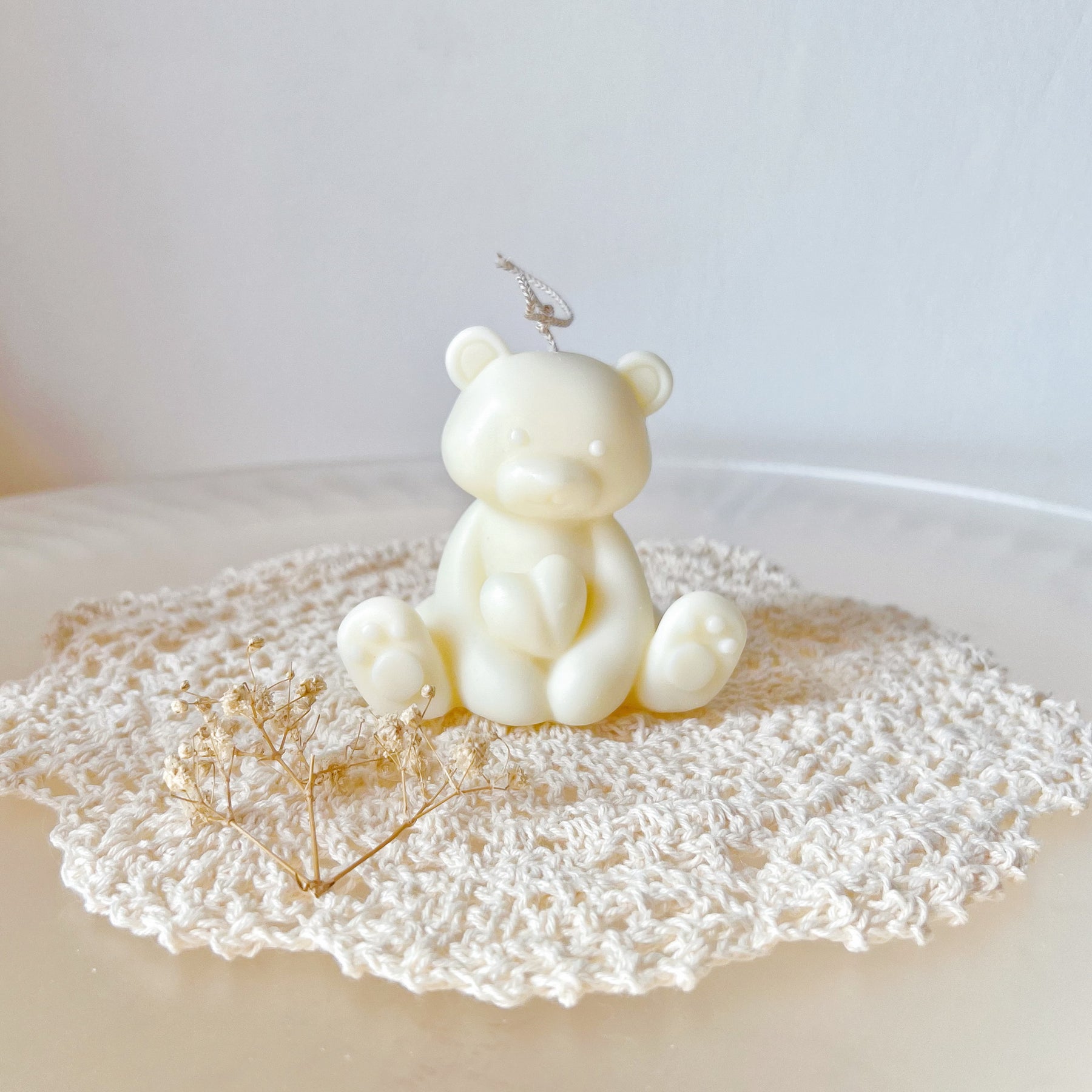 Classic Love Heart Teddy Bear Scented Soy Candle - LMJ Candles