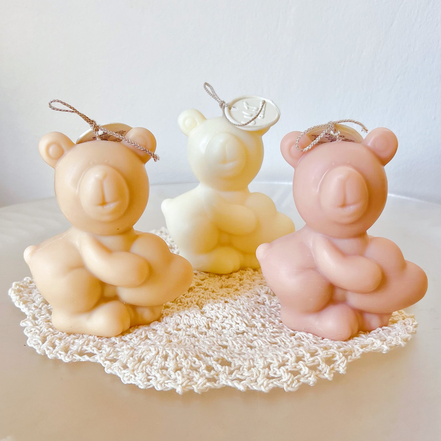 Cute Love Heart Teddy Bear Scented Soy Candle - LMJ Candles