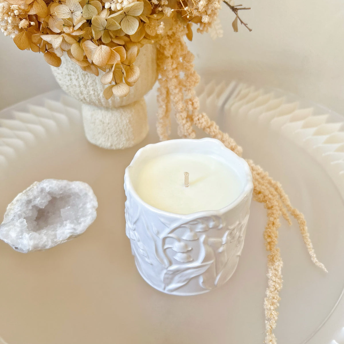 Custom Lily Of The Valley Jar Soy Wax Candle - LMJ Candles