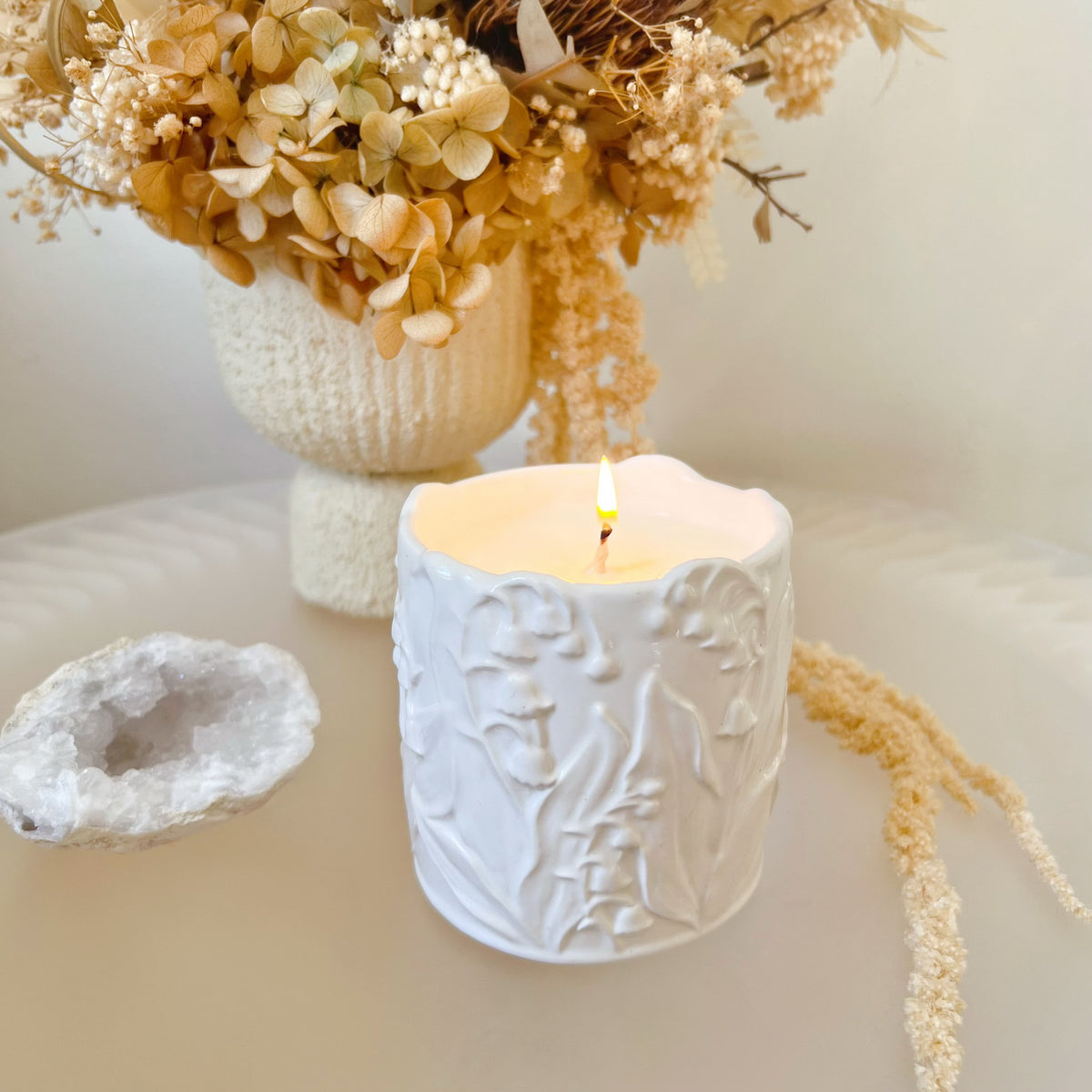 Custom Lily Of The Valley Jar Soy Wax Candle - LMJ Candles