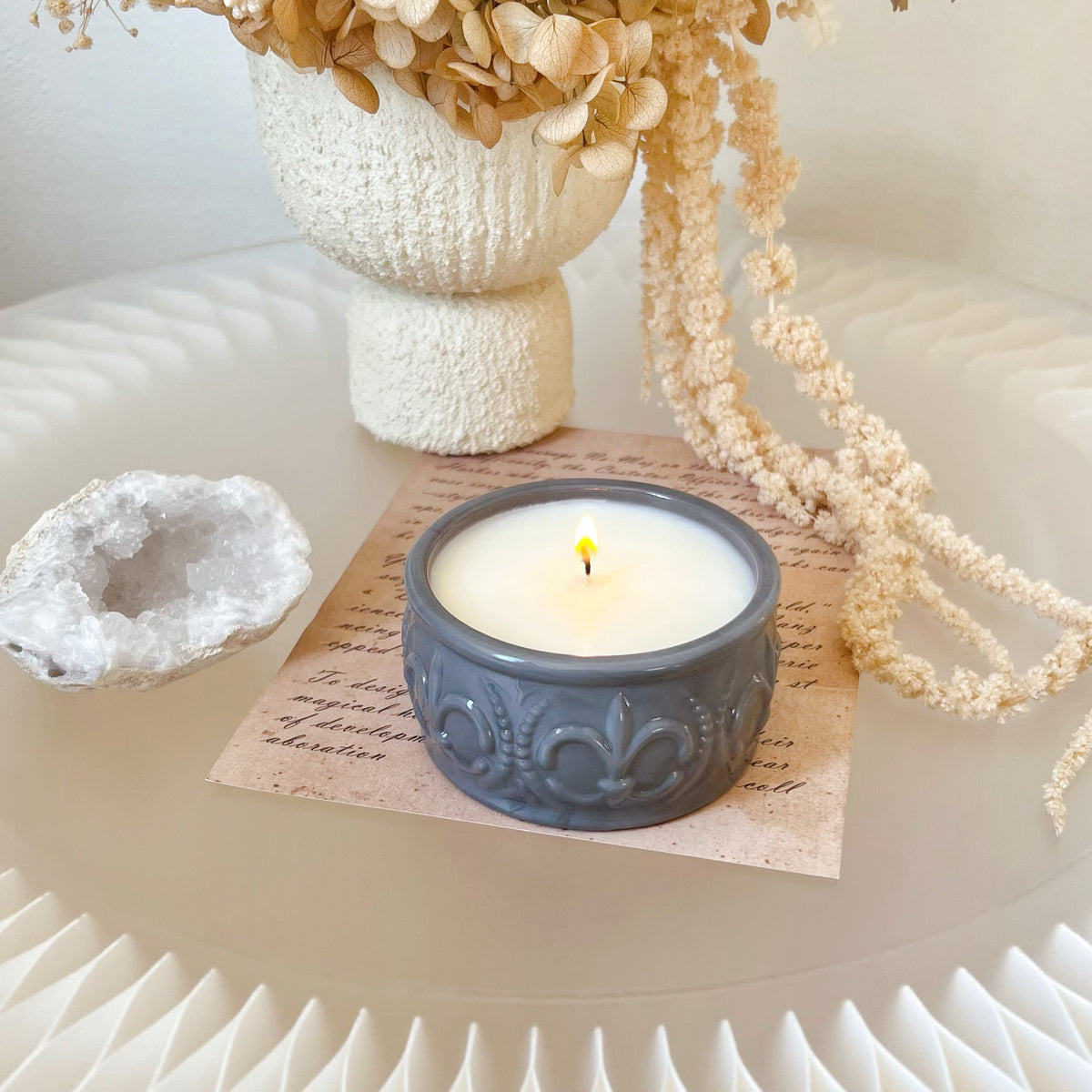 Custom Retro Round Jar Soy Wax Candle - LMJ Candles