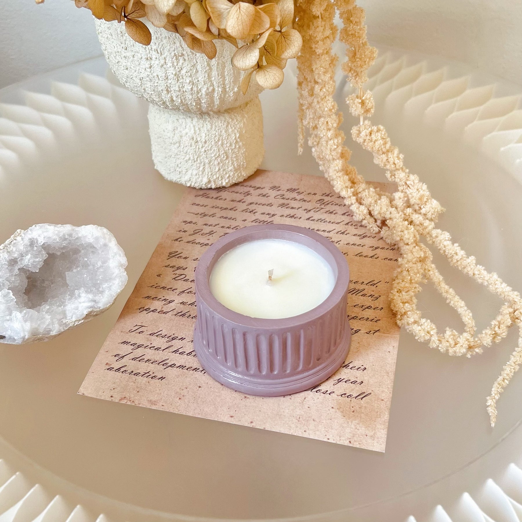 Custom Round Minimalistic Jar Soy Wax Candle - LMJ Candles