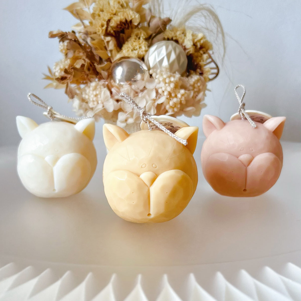 Chubby Cat Head Scented Soy Candle: Cat Lovers Gift - LMJ Candles
