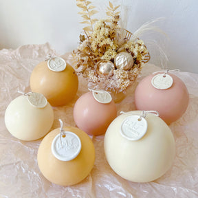 Sphere Ball Candle - Handmade Christmas Home Décor | LMJ Candles