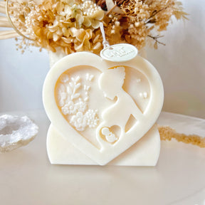 Heart Shaped Pregnant Lady Scented Soy Candle - LMJ Candles