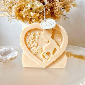 Heart Shaped Pregnant Lady Scented Soy Candle - LMJ Candles