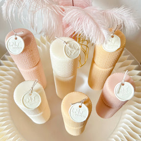 Little Bubble Pillar Candle, Luxurious Soy Candle Set - LMJ Candles