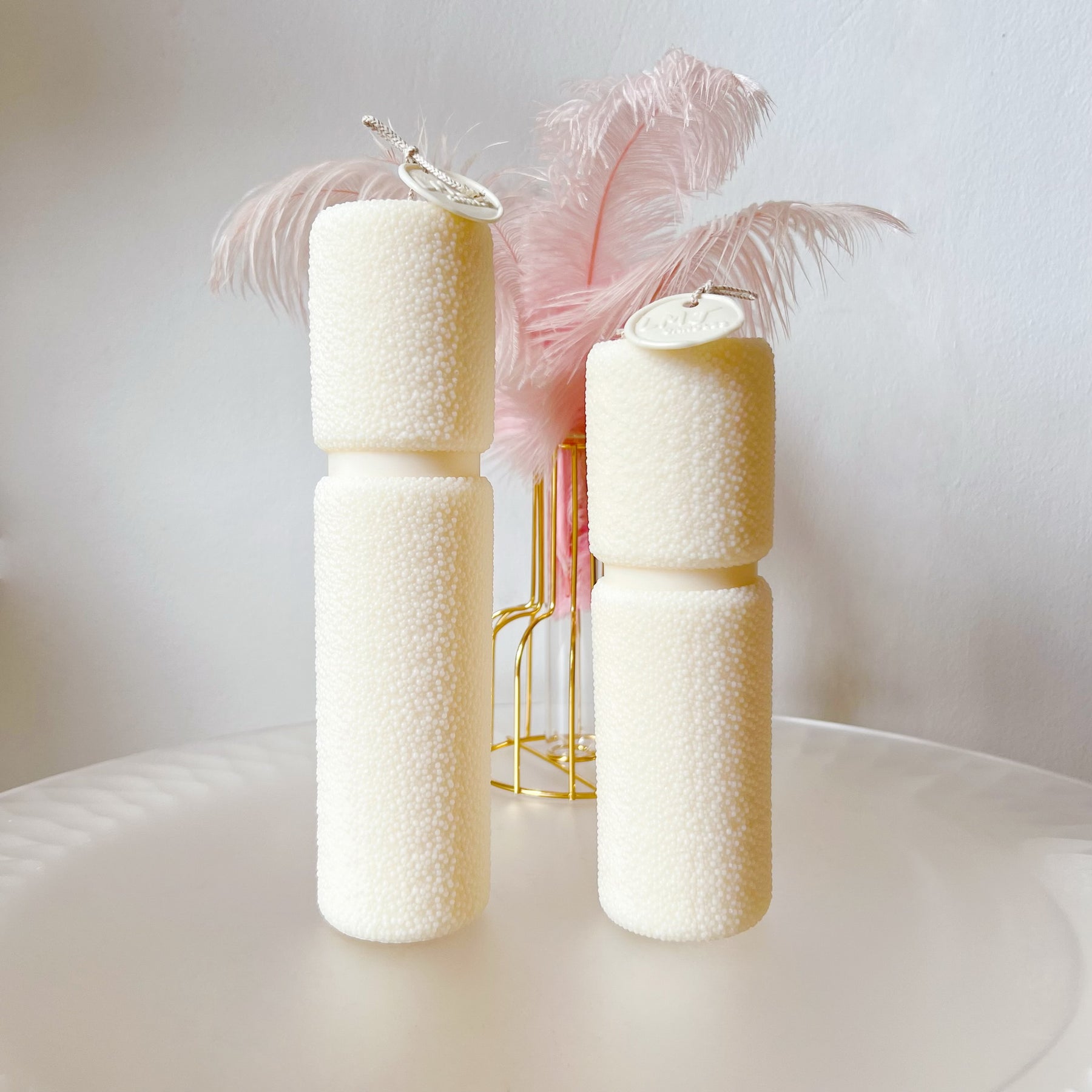 Little Bubble Pillar Candle, Luxurious Soy Candle Set - LMJ Candles