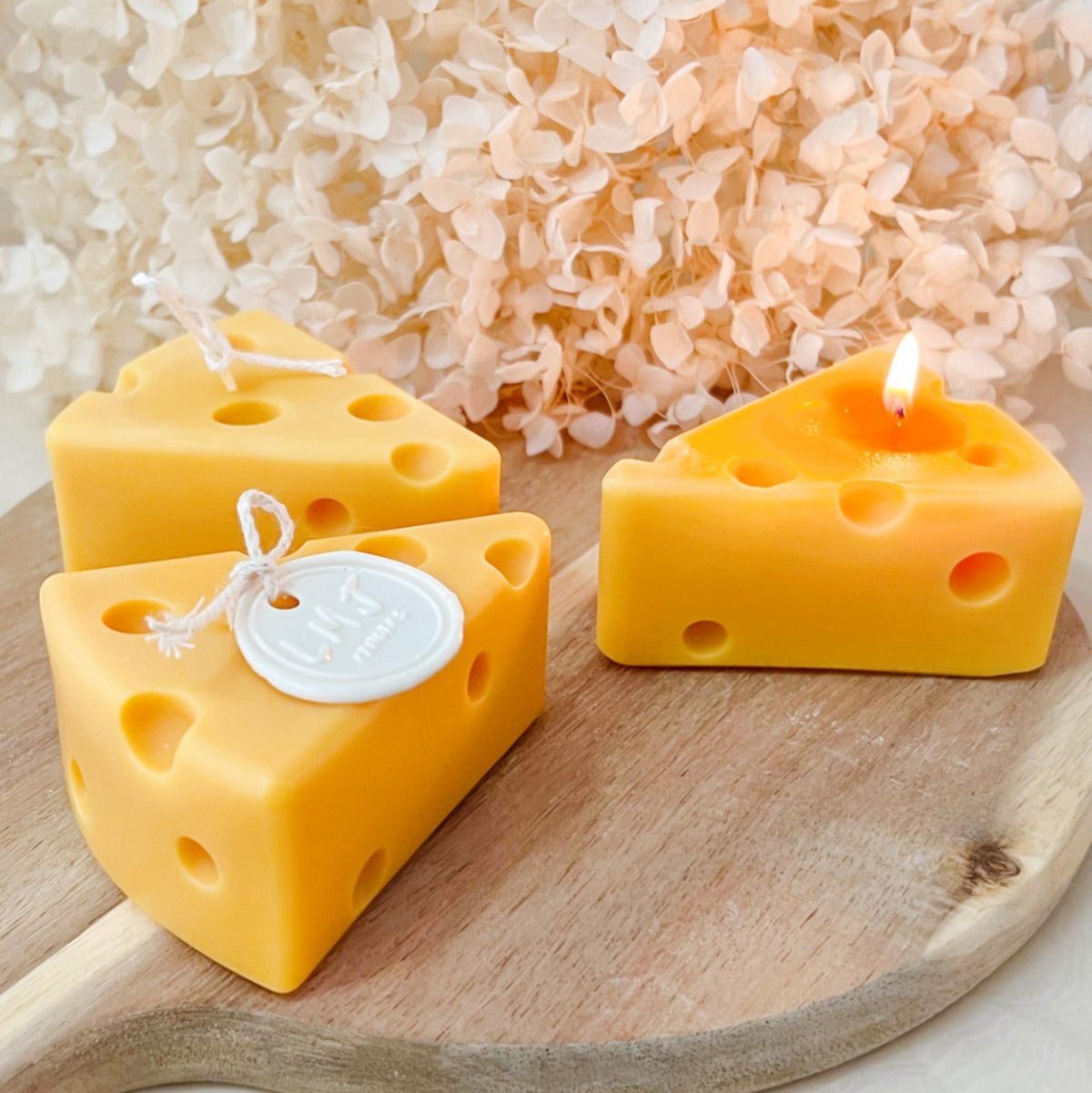 Cheese Shaped Scented Soy Candle - Unique Gift Idea | LMJ Candles