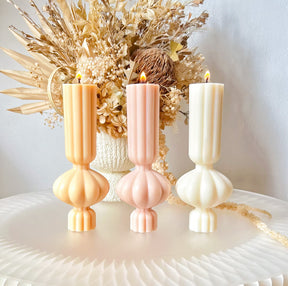 Lamp Shaped Scented Soy Candle, Pillar Candles, LMJ Candles