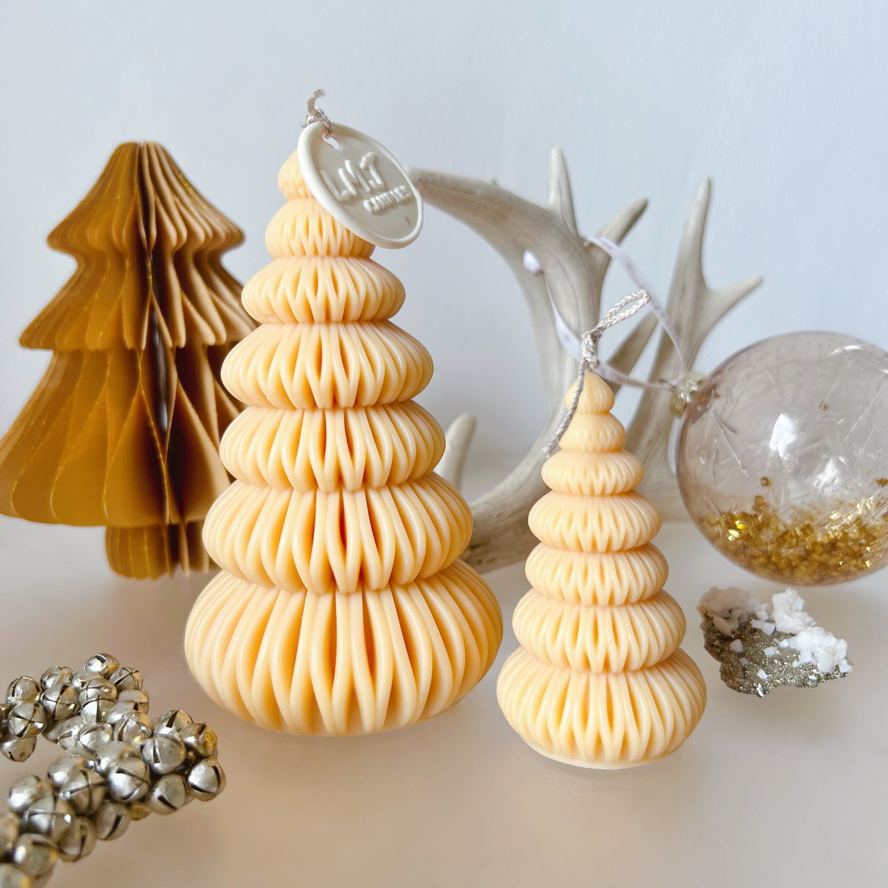  Origami Christmas Tree Candle, Handmade Xmas Décor - LMJ Candles