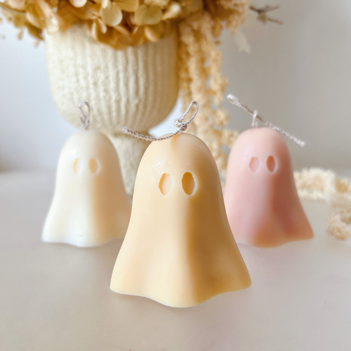 Halloween Collection, handmade little ghost candles by LMJ Candles