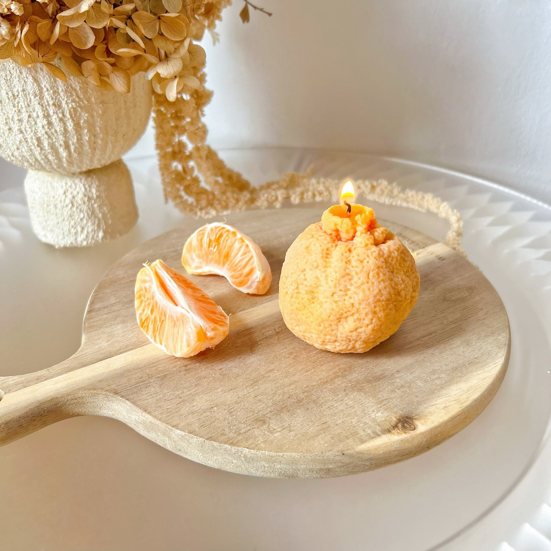 Mandarin Shaped Scented Fruit Candle - LMJ Candles