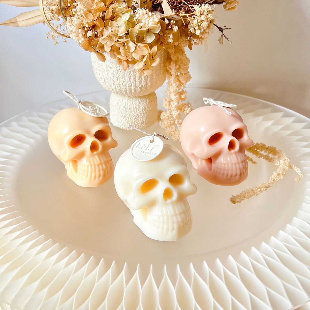 Large Skull Scented Soy Candle, Halloween Décor - LMJ Candles