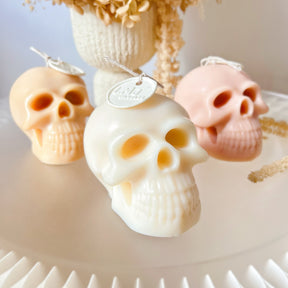 Large Skull Scented Soy Candle, Halloween Décor - LMJ Candles